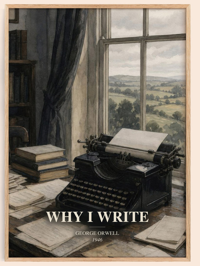 Why I Write Book Watercolour Illustration by George Orwell
