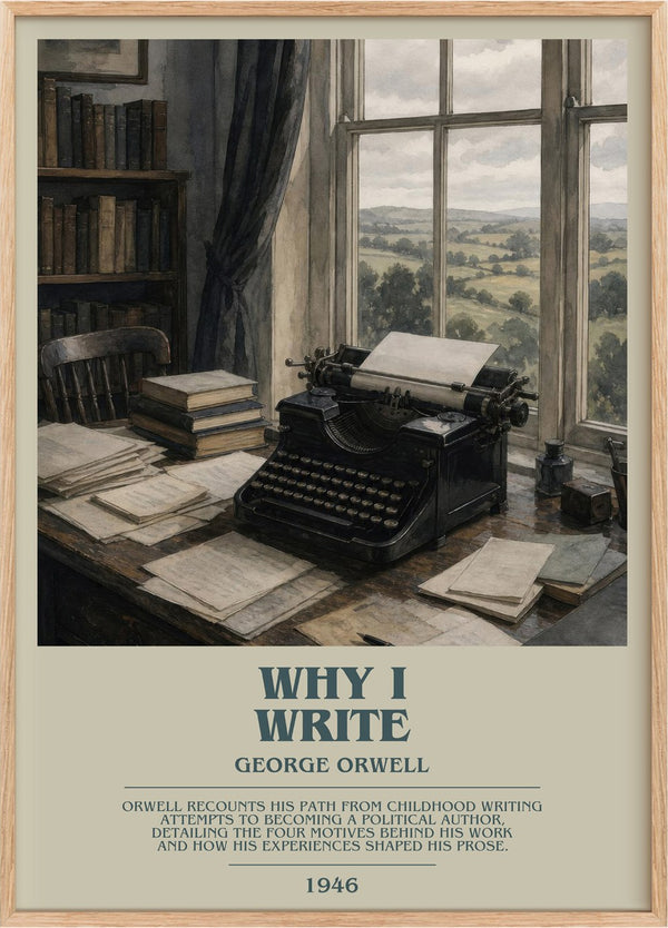 Why I Write Bookish Wall Art by George Orwell