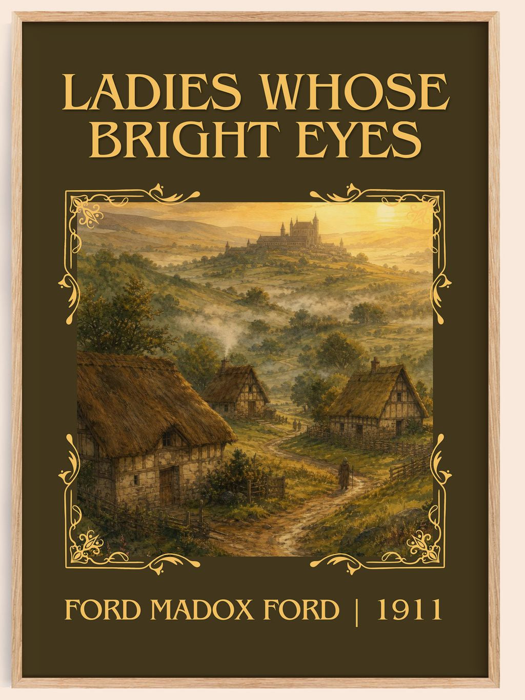 Ladies Whose Bright Eyes Classic Book Art Print by Ford Madox Ford – book poster