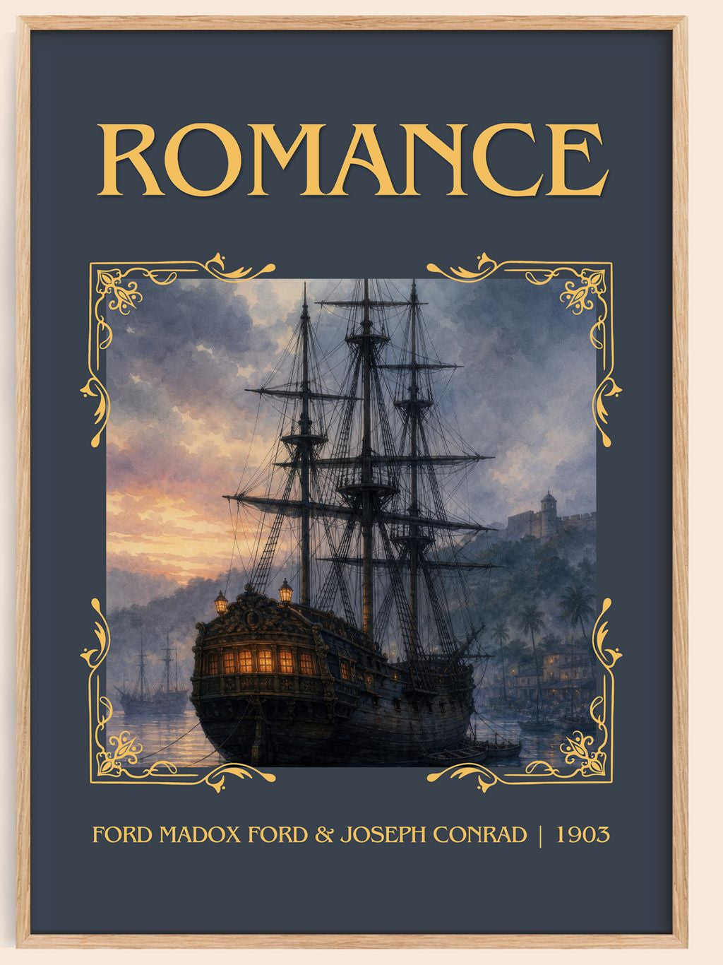 Romance Classic Book Art Print by Ford Madox Ford & Joseph Conrad – book poster
