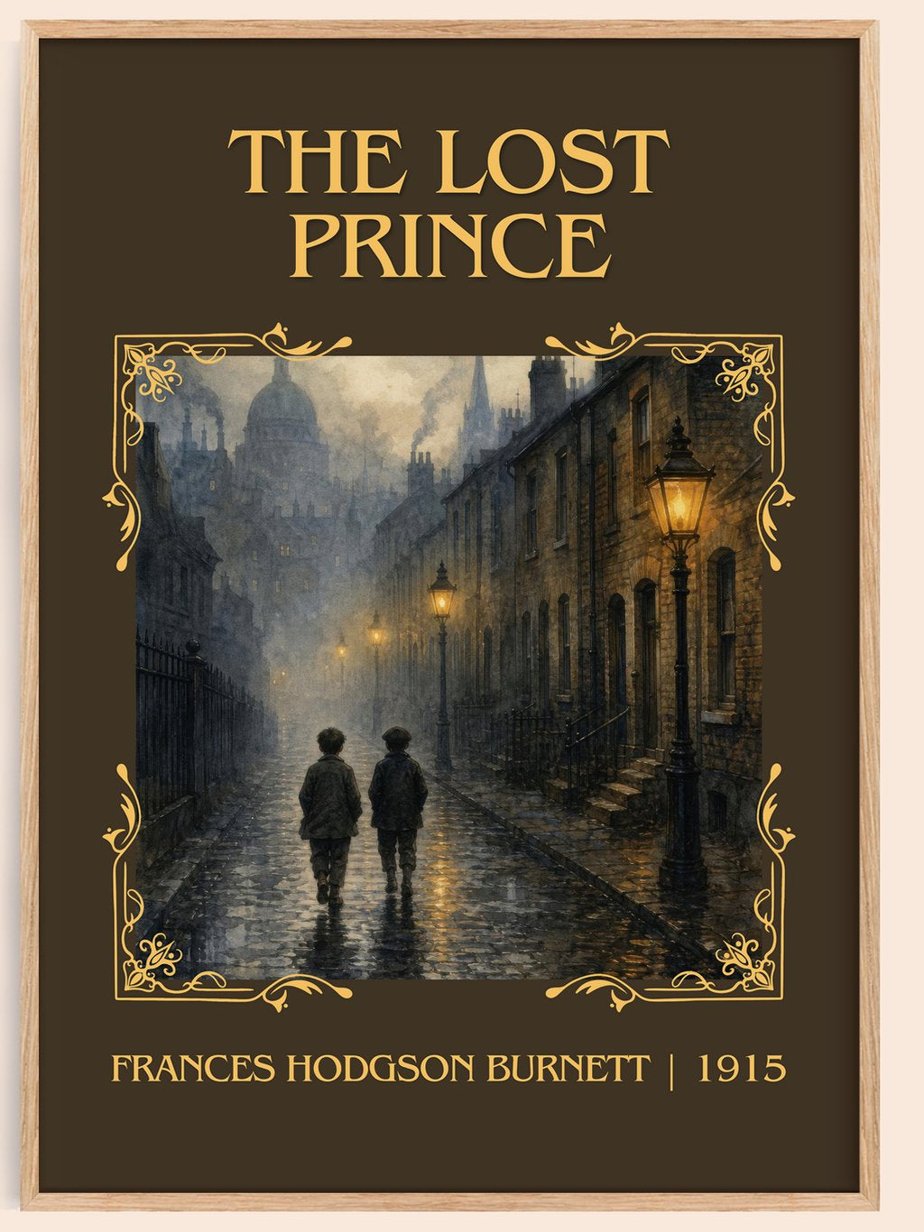 The Lost Prince Classic Book Art Print by Frances Hodgson Burnett – book poster