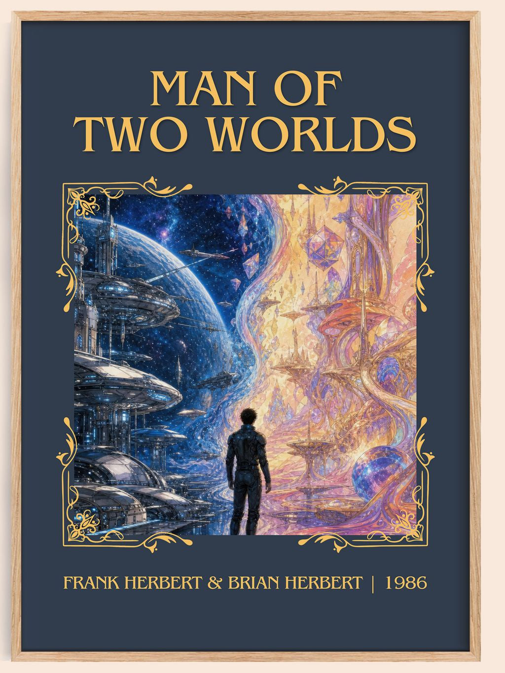 Man Of Two Worlds Classic Book Art Print by F. Herbert – book poster