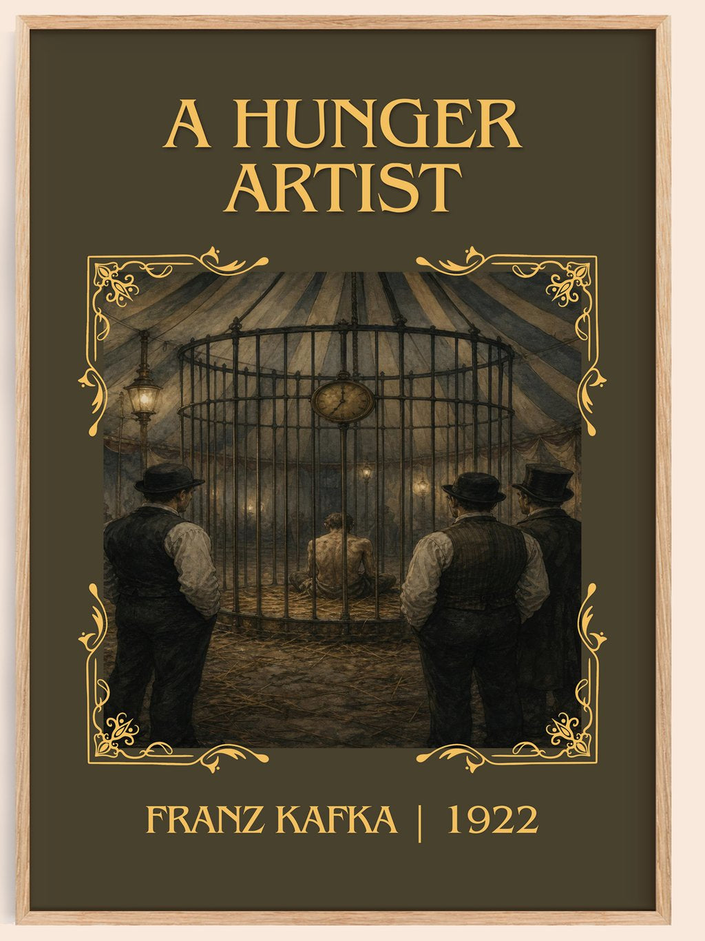 A Hunger Artist Classic Book Art Print by Franz Kafka – book poster