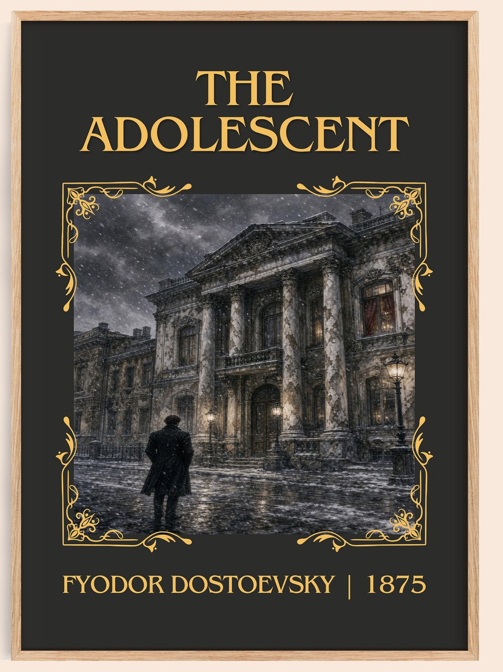 The Adolescent Classic Book Art Print by Fyodor Dostoevsky – book poster
