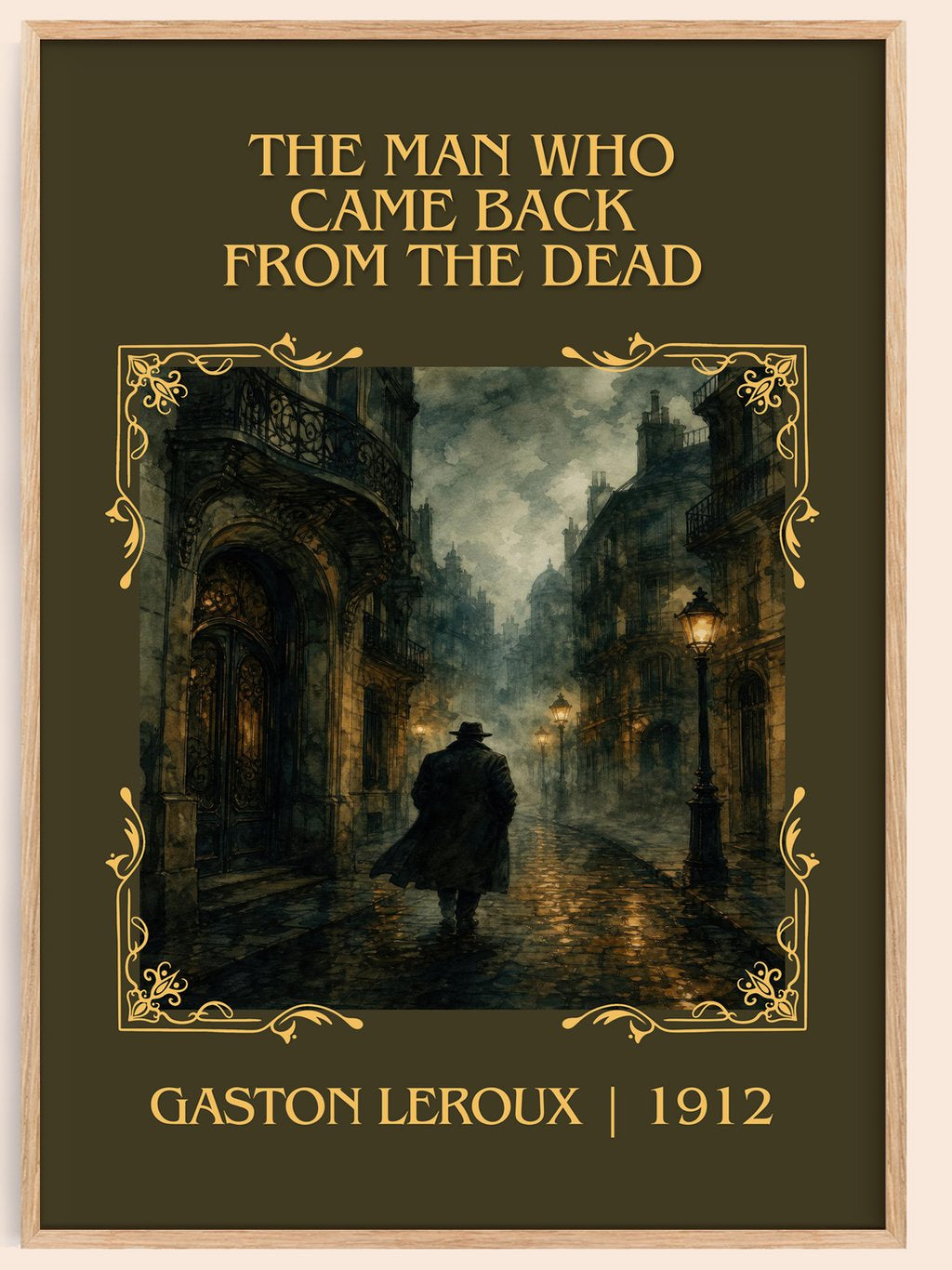Man Who Came Back From The Dead Classic Book Art Print by G. Leroux – book poster