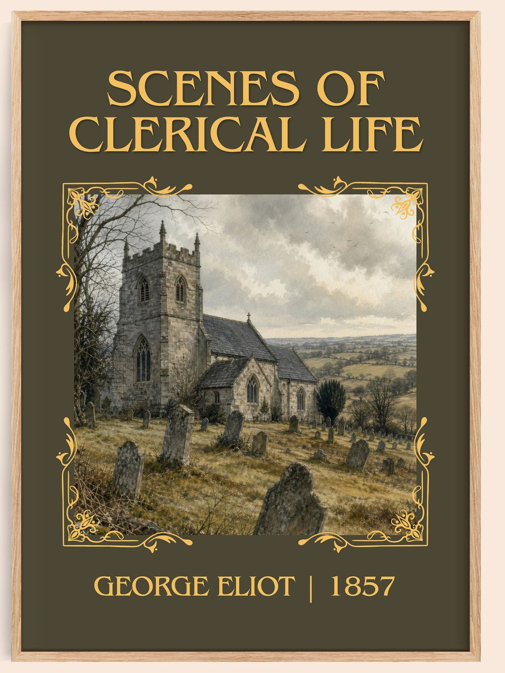 Scenes Of Clerical Life Classic Book Art Print by George Eliot – book poster