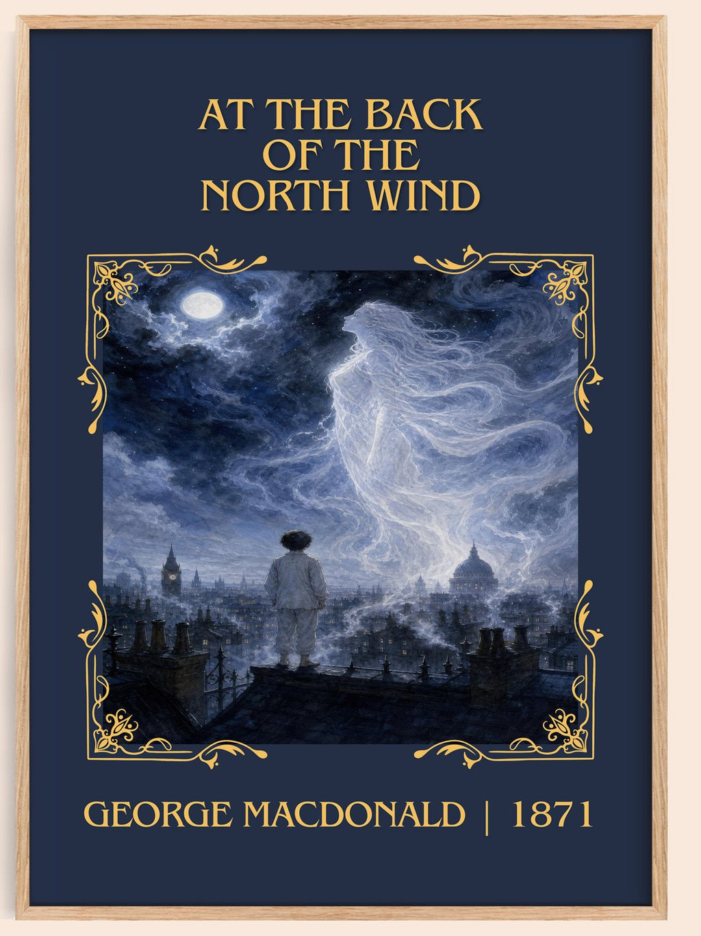 At The Back Of The North Wind Classic Book Art Print by G. Macdonald – book poster