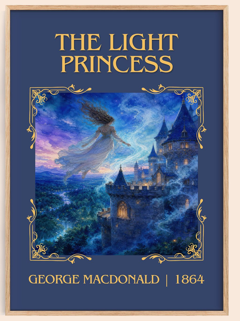The Light Princess Classic Book Art Print by George Macdonald – book poster