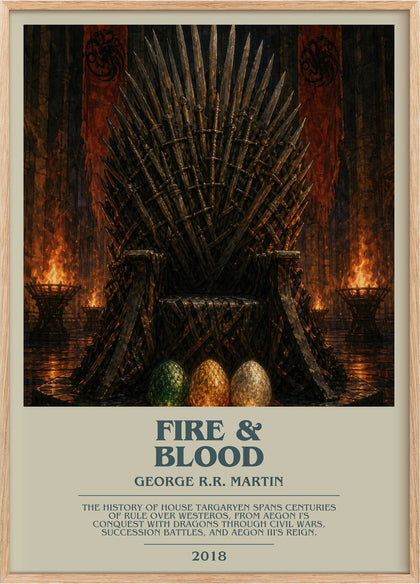 Fire & Blood Bookish Wall Art by George R.R. Martin