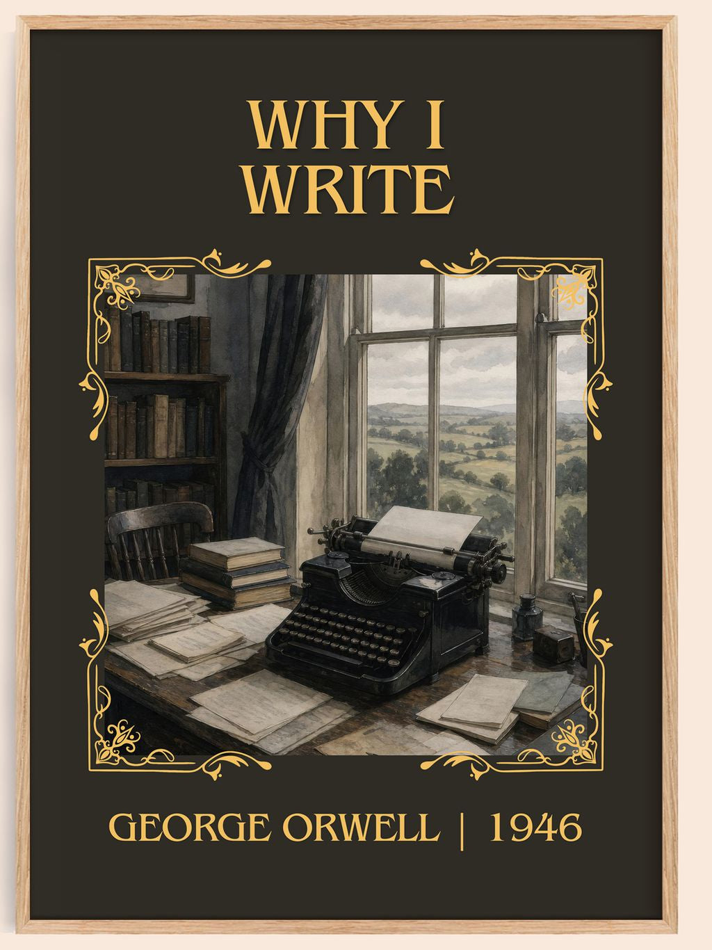 Why I Write Classic Book Art Print by George Orwell – book poster