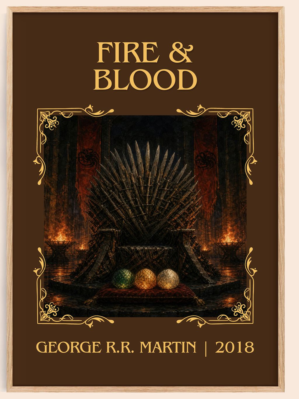 Fire & Blood Classic Book Art Print by George R.R. Martin – book poster
