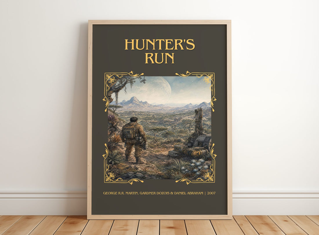 Hunter'S Run Classic Book Art Print by G. Abraham – framed print leaning on a wooden floor