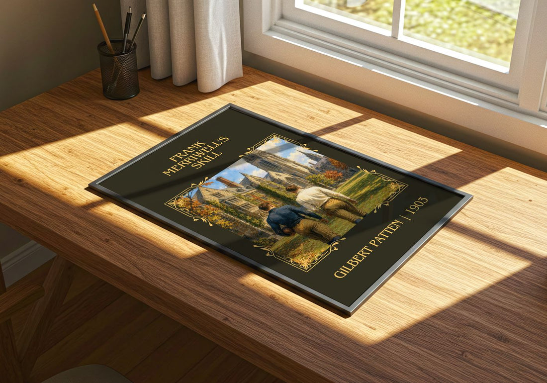 Frank Merriwell'S Skill Classic Book Art Print by Gilbert Patten – print on a sunlit desk
