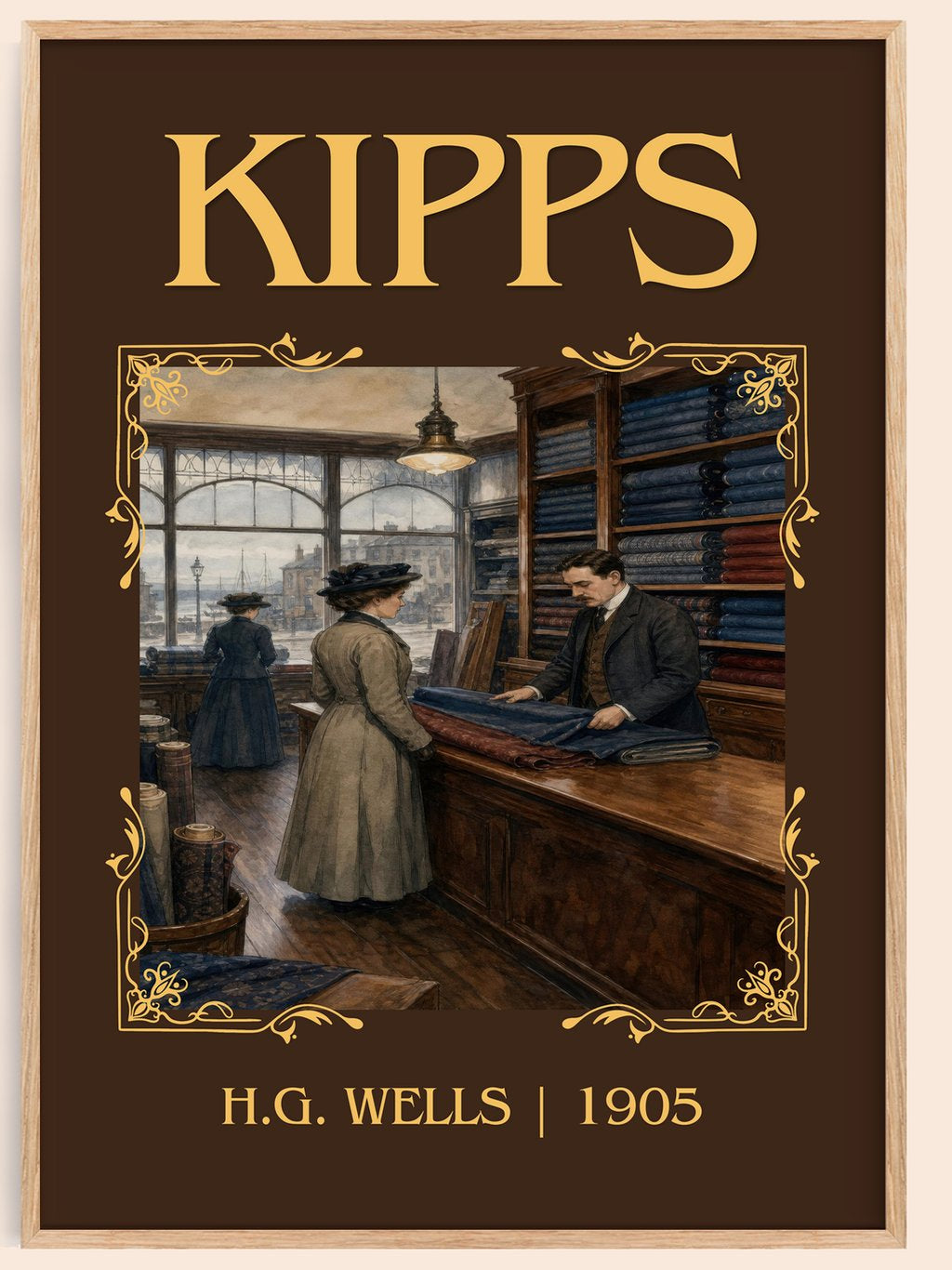 Kipps Classic Book Art Print by H.G. Wells – book poster