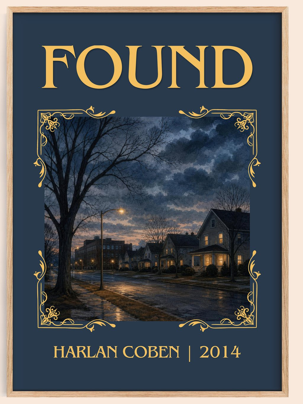 Found Classic Book Art Print by Harlan Coben – book poster