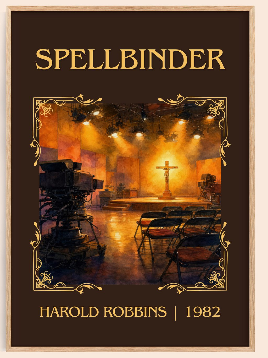 Spellbinder Classic Book Art Print by Harold Robbins – book poster
