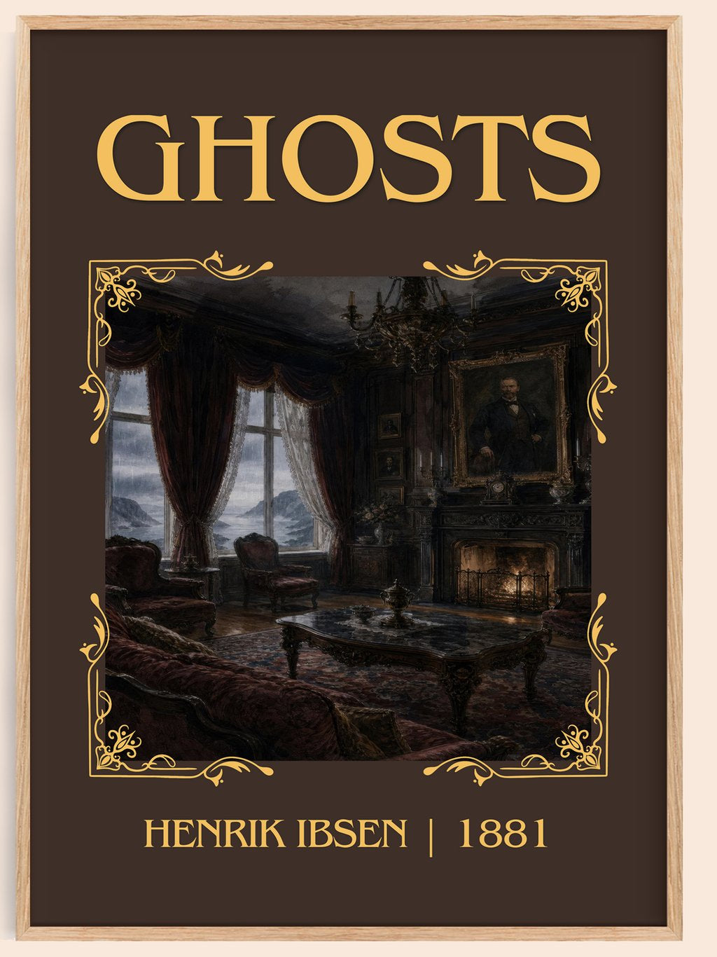 Ghosts Classic Book Art Print by Henrik Ibsen – book poster