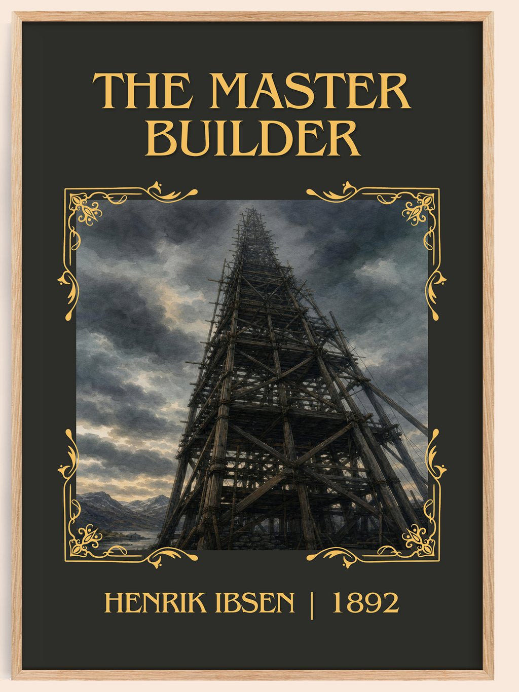 The Master Builder Classic Book Art Print by Henrik Ibsen – book poster