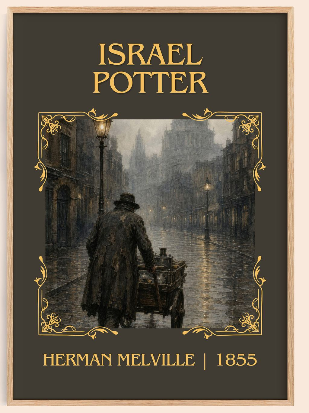 Israel Potter Classic Book Art Print by Herman Melville – book poster