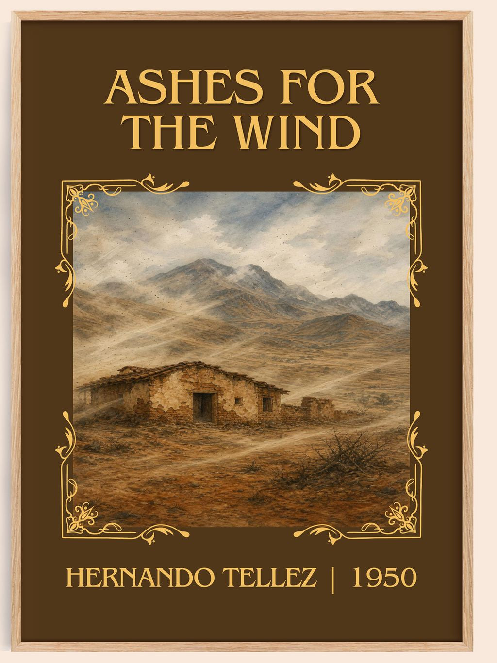 Ashes For The Wind Classic Book Art Print by Hernando Téllez – book poster
