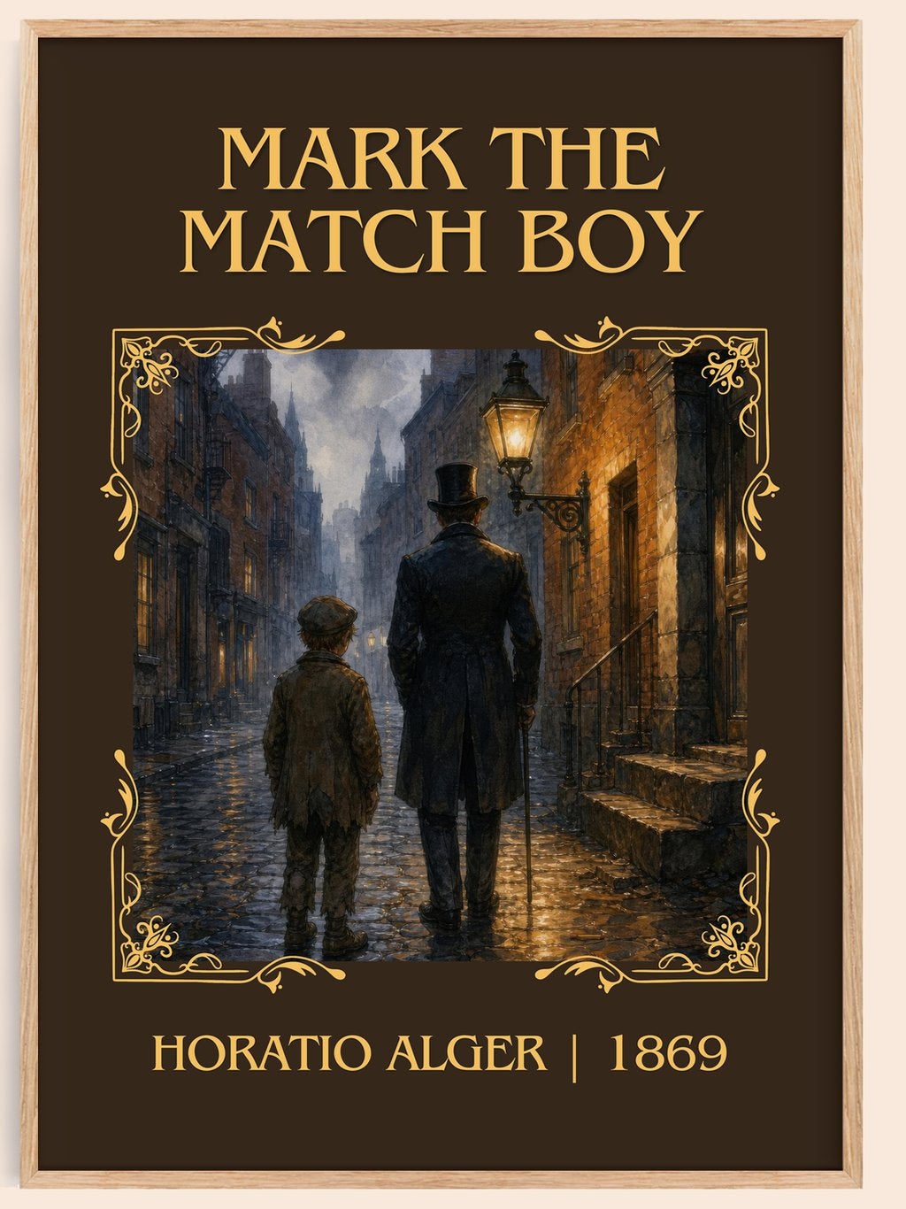 Mark The Match Boy Classic Book Art Print by Horatio Alger – book poster