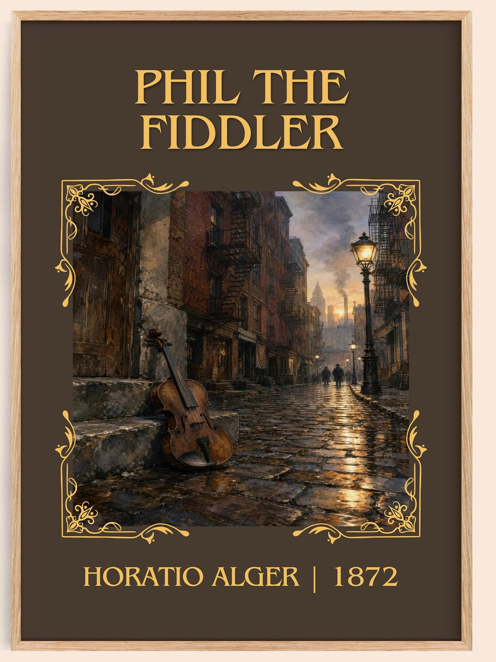 Phil The Fiddler Classic Book Art Print by Horatio Alger – book poster