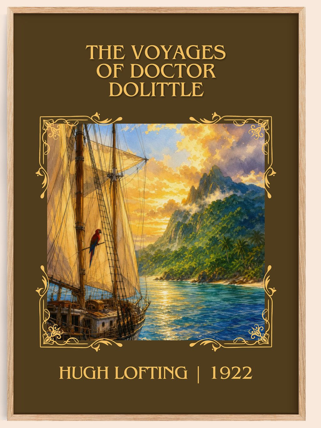 The Voyages Of Doctor Dolittle Classic Book Art Print by Hugh Lofting – book poster