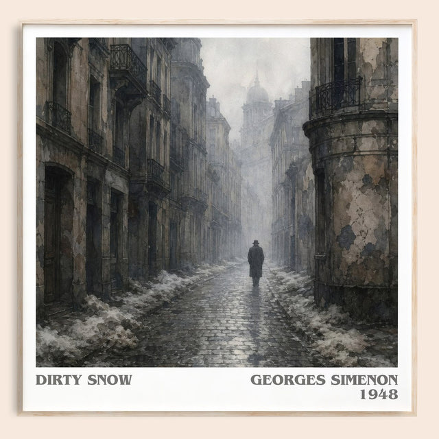 Dirty Snow Literary Art Print by Georges Simenon