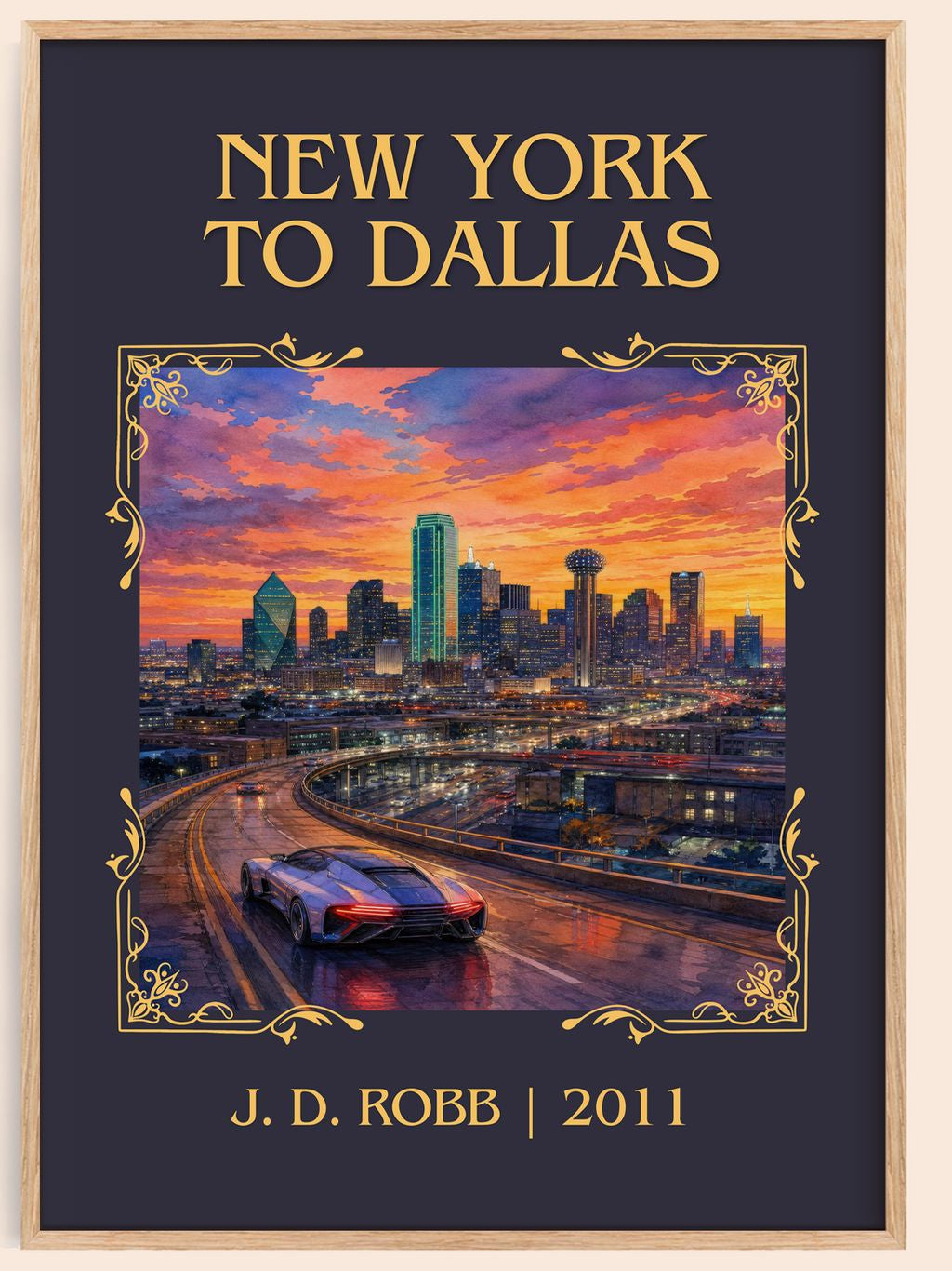 New York To Dallas Classic Book Art Print by J. D. Robb – book poster