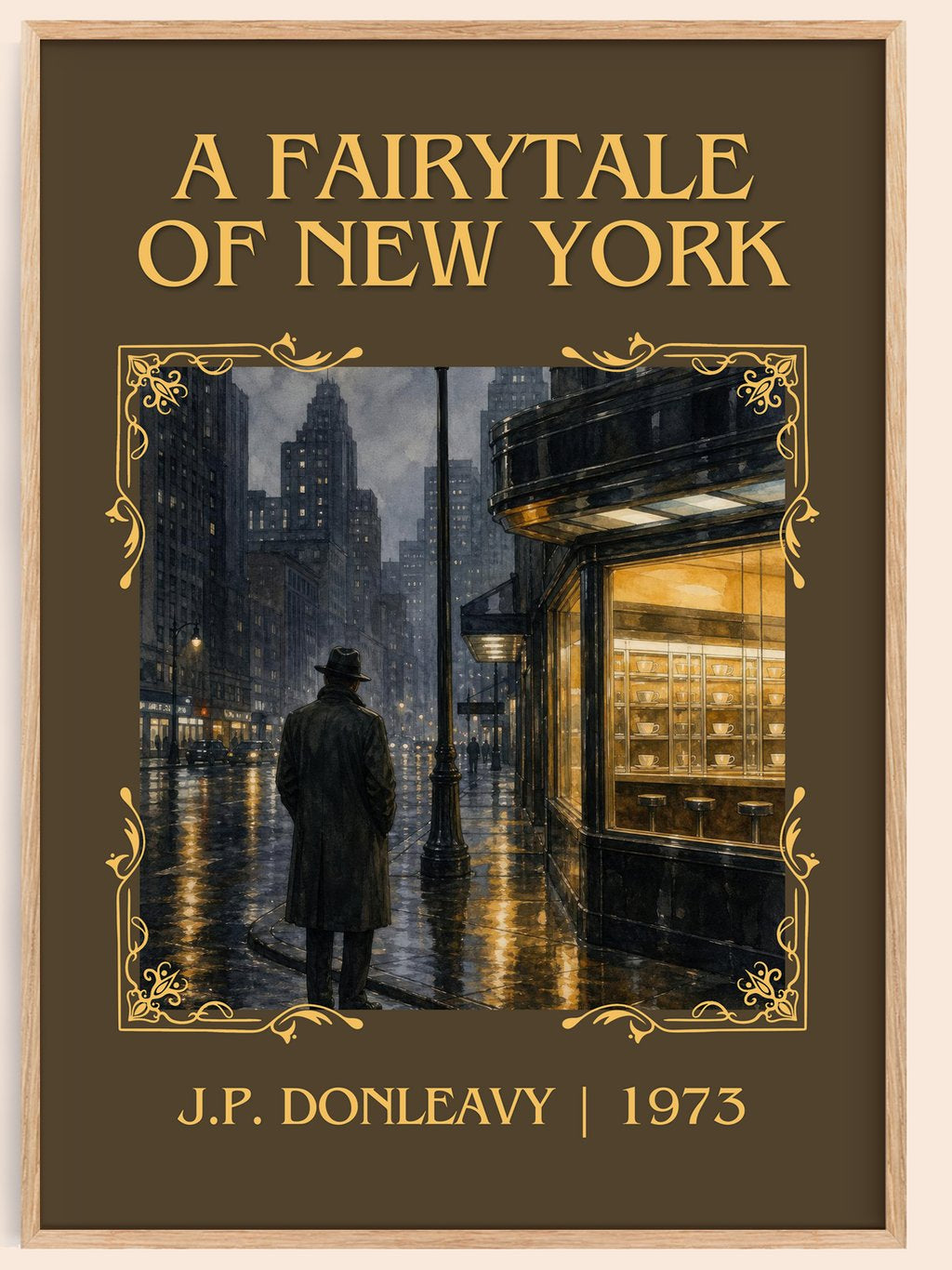 A Fairytale Of New York Classic Book Art Print by J.P. Donleavy – book poster