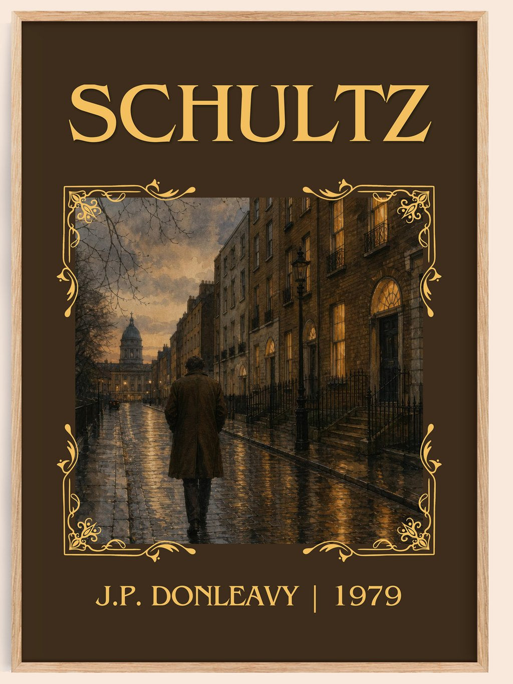 Schultz Classic Book Art Print by J.P. Donleavy – book poster