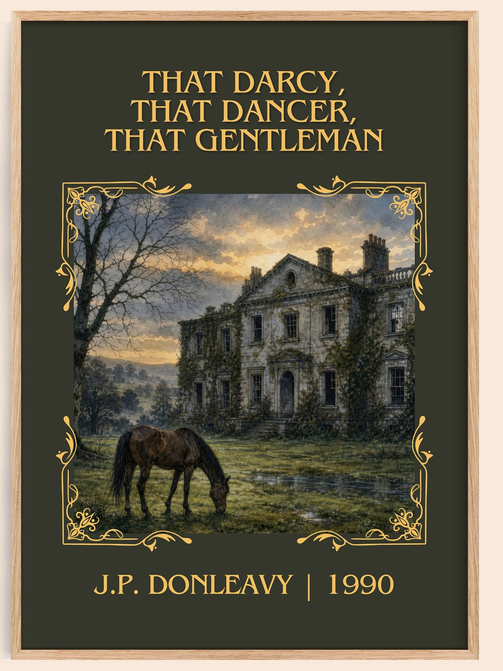 That Darcy, That Dancer, That Gentleman Classic Book Art Print by J.P. Donleavy – book poster