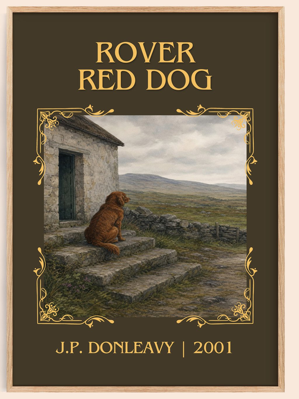 Rover Red Dog Classic Book Art Print by J.P. Donleavy – book poster