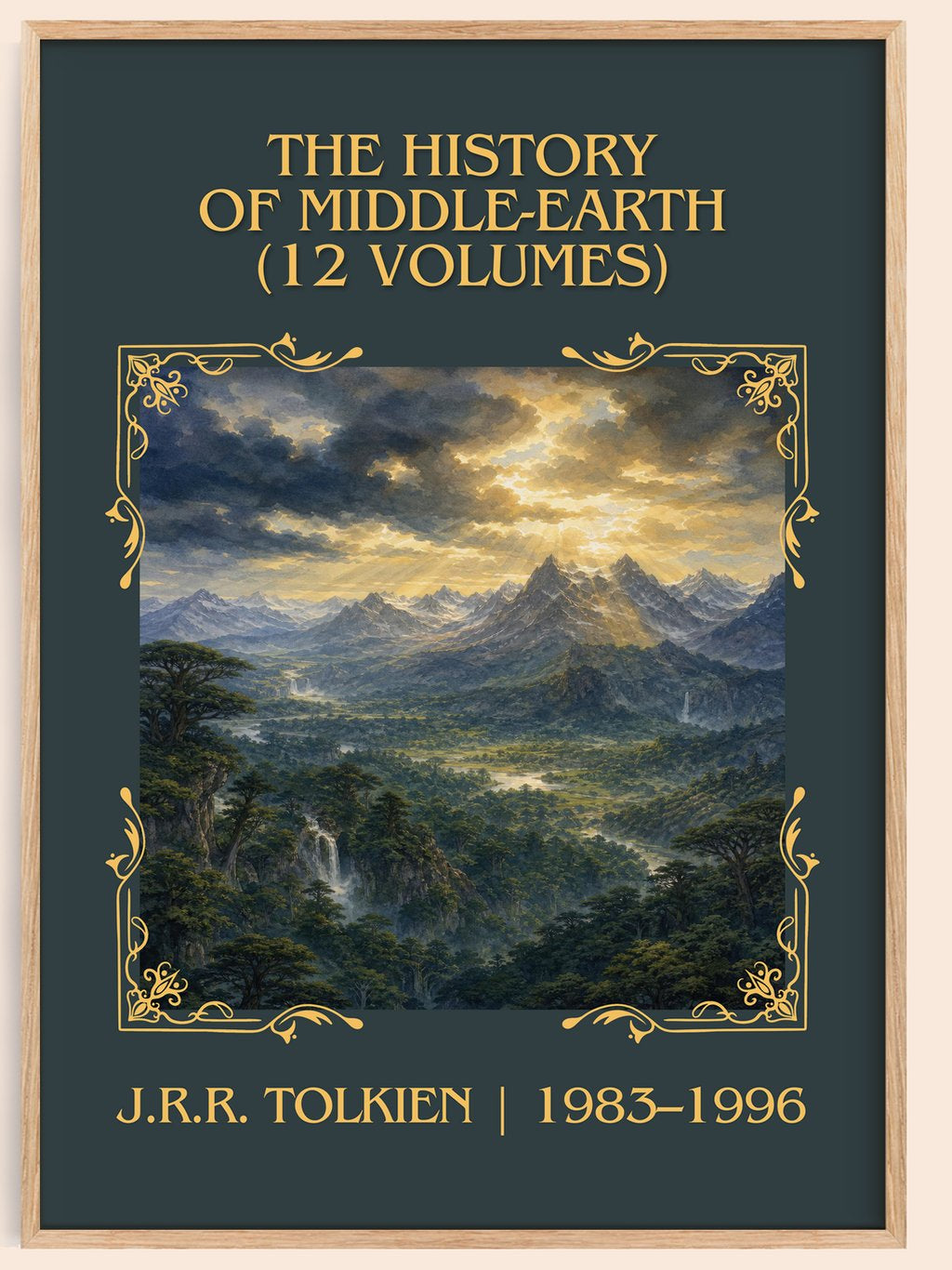 The History Of Middle-Earth (12 Volumes) Classic Book Art Print by J.R.R. Tolkien – book poster