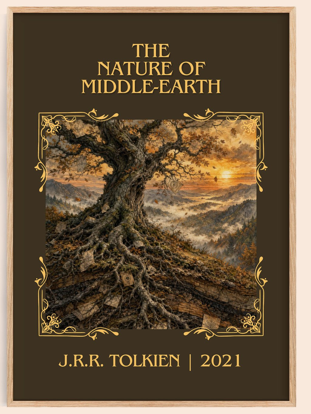 The Nature Of Middle-Earth Classic Book Art Print by J.R.R. Tolkien – book poster