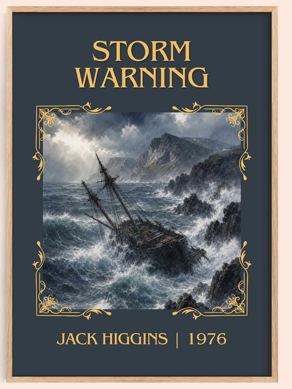 Storm Warning Classic Book Art Print by Jack Higgins – book poster