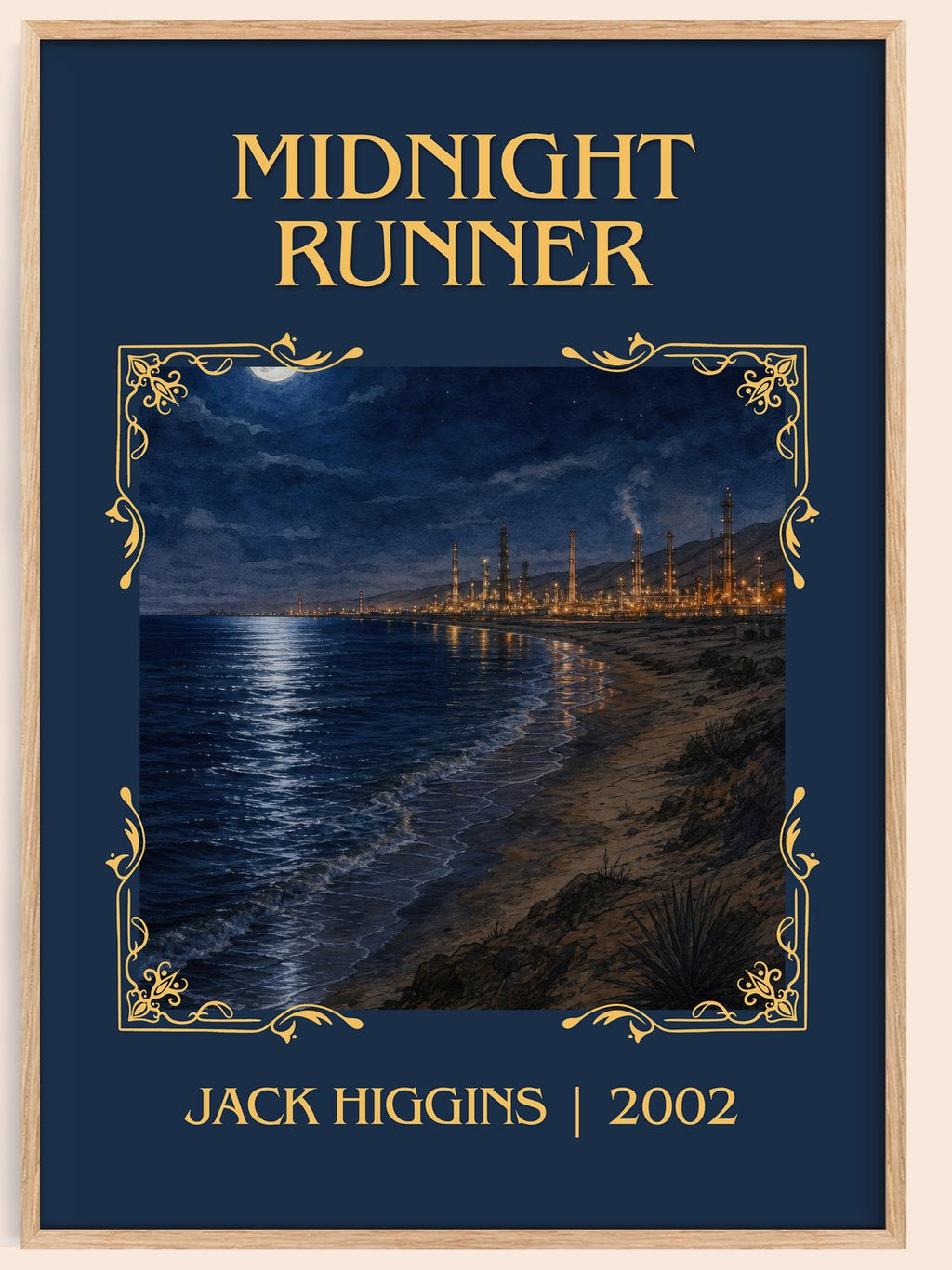 Midnight Runner Classic Book Art Print by Jack Higgins – book poster