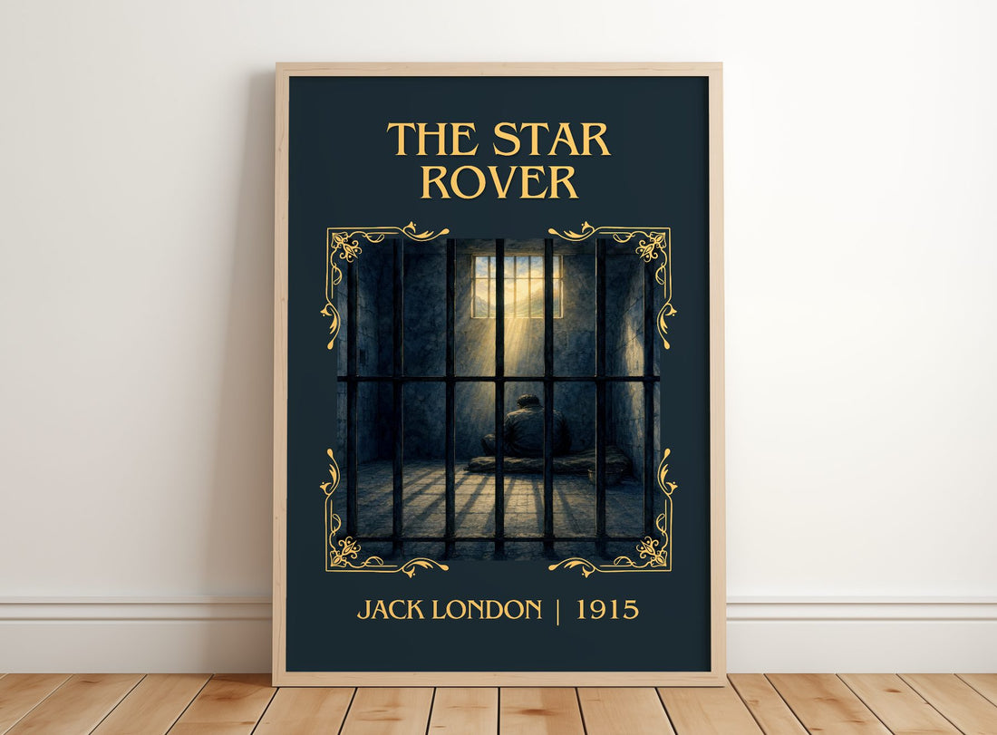 The Star Rover Classic Book Art Print by Jack London – framed print leaning on a wooden floor