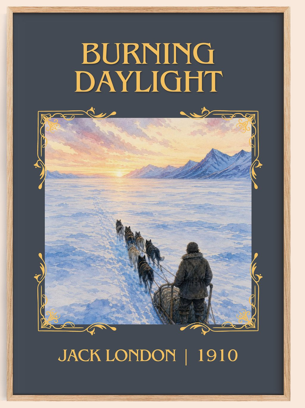Burning Daylight Classic Book Art Print by Jack London – book poster