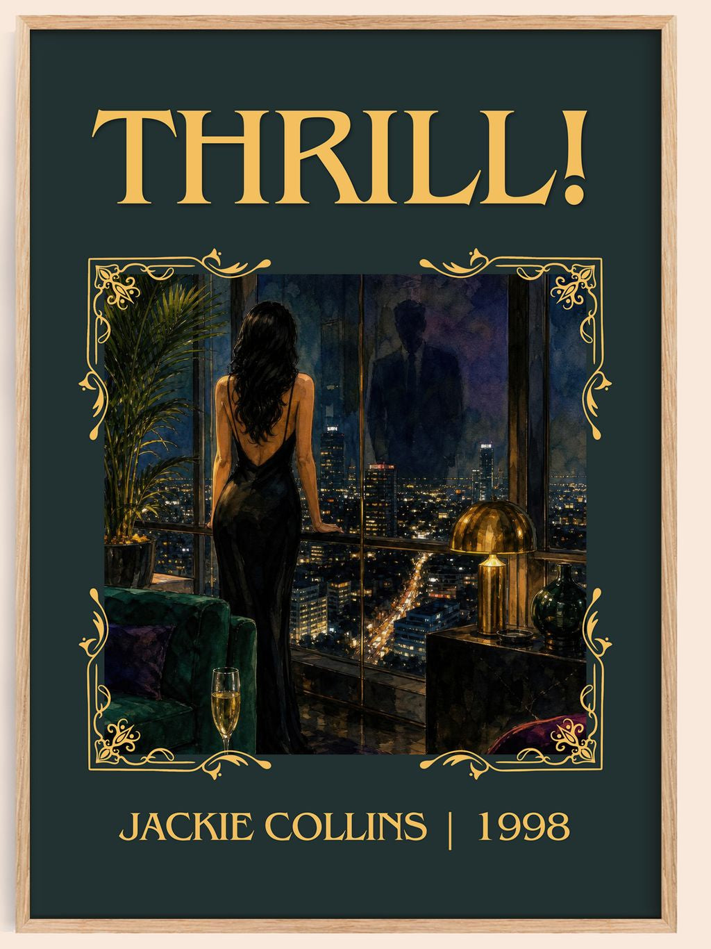Thrill! Classic Book Art Print by Jackie Collins – book poster