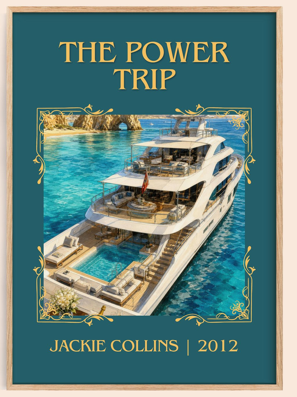 The Power Trip Classic Book Art Print by Jackie Collins – book poster