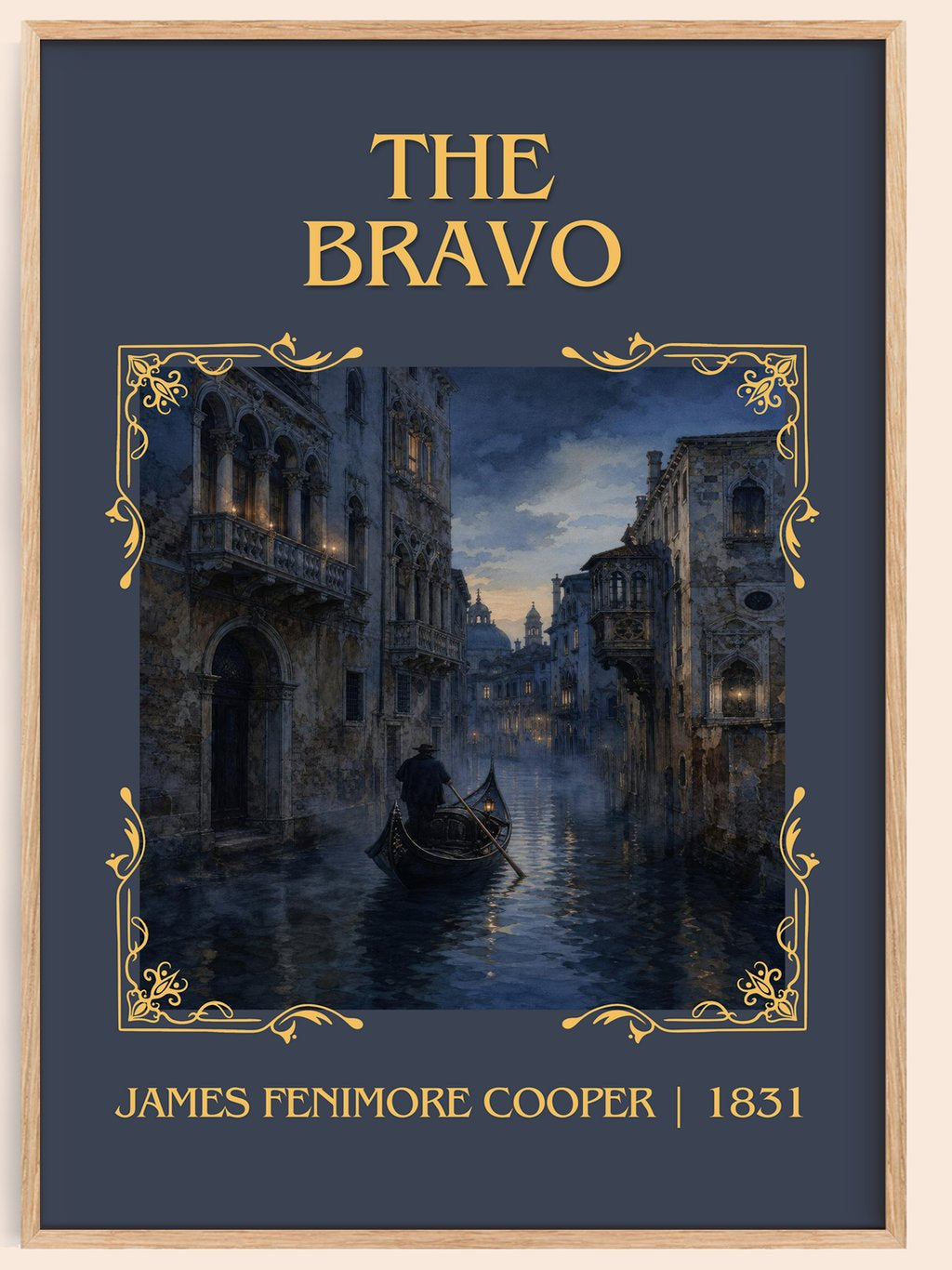 The Bravo Classic Book Art Print by James Fenimore Cooper – book poster
