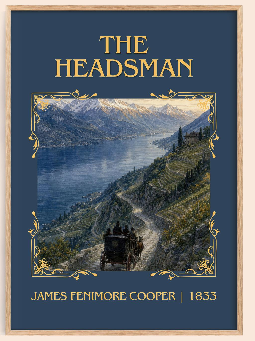 The Headsman Classic Book Art Print by James Fenimore Cooper – book poster