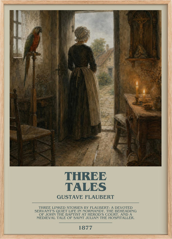 Three Tales Bookish Wall Art by Gustave Flaubert