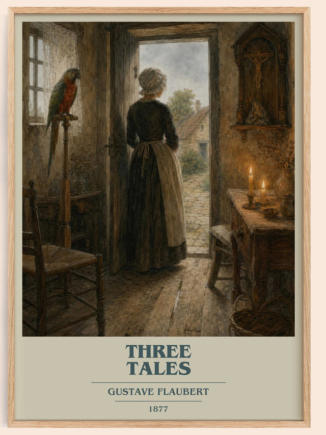 Three Tales Book Cover Poster by Gustave Flaubert