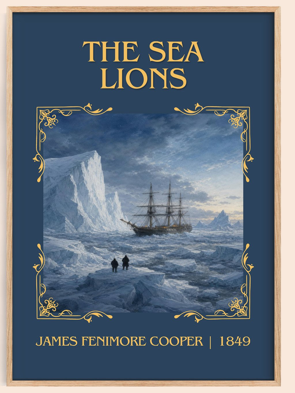 The Sea Lions Classic Book Art Print by James Fenimore Cooper – book poster