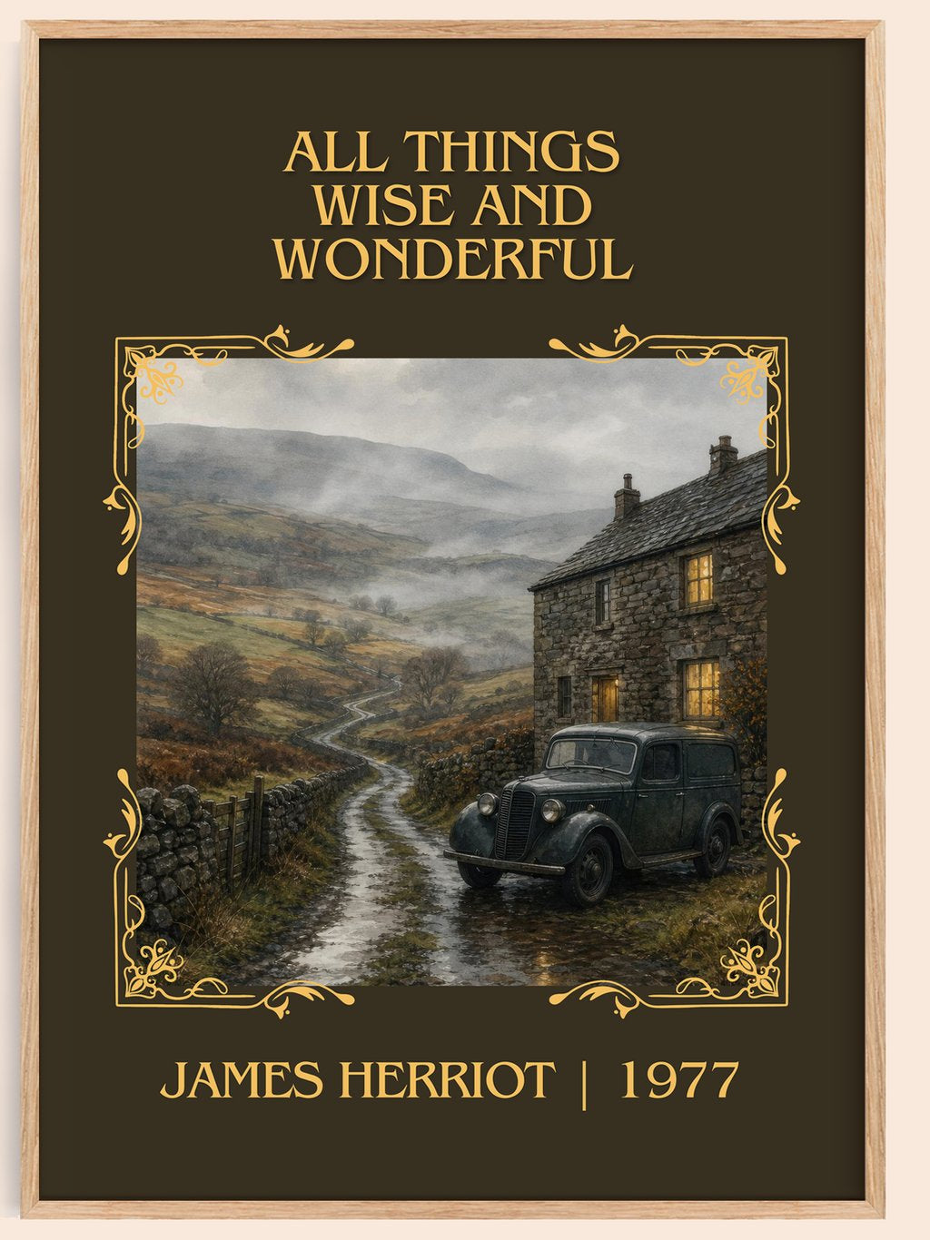 All Things Wise And Wonderful Classic Book Art Print by James Herriot – book poster