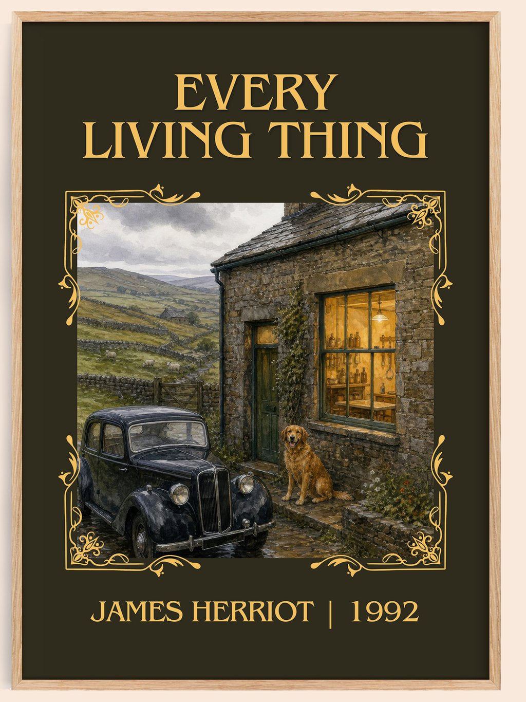 Every Living Thing Classic Book Art Print by James Herriot – book poster