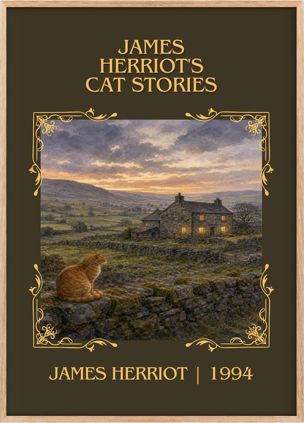 James Herriot's Cat Stories Classic Book Art Print by James Herriot