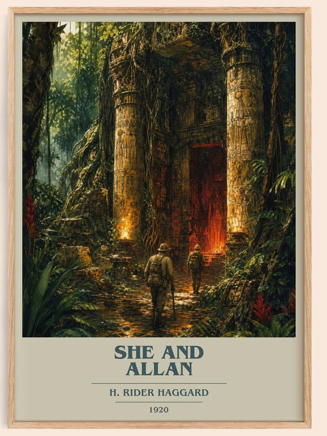 She And Allan Book Cover Poster by H. Rider Haggard